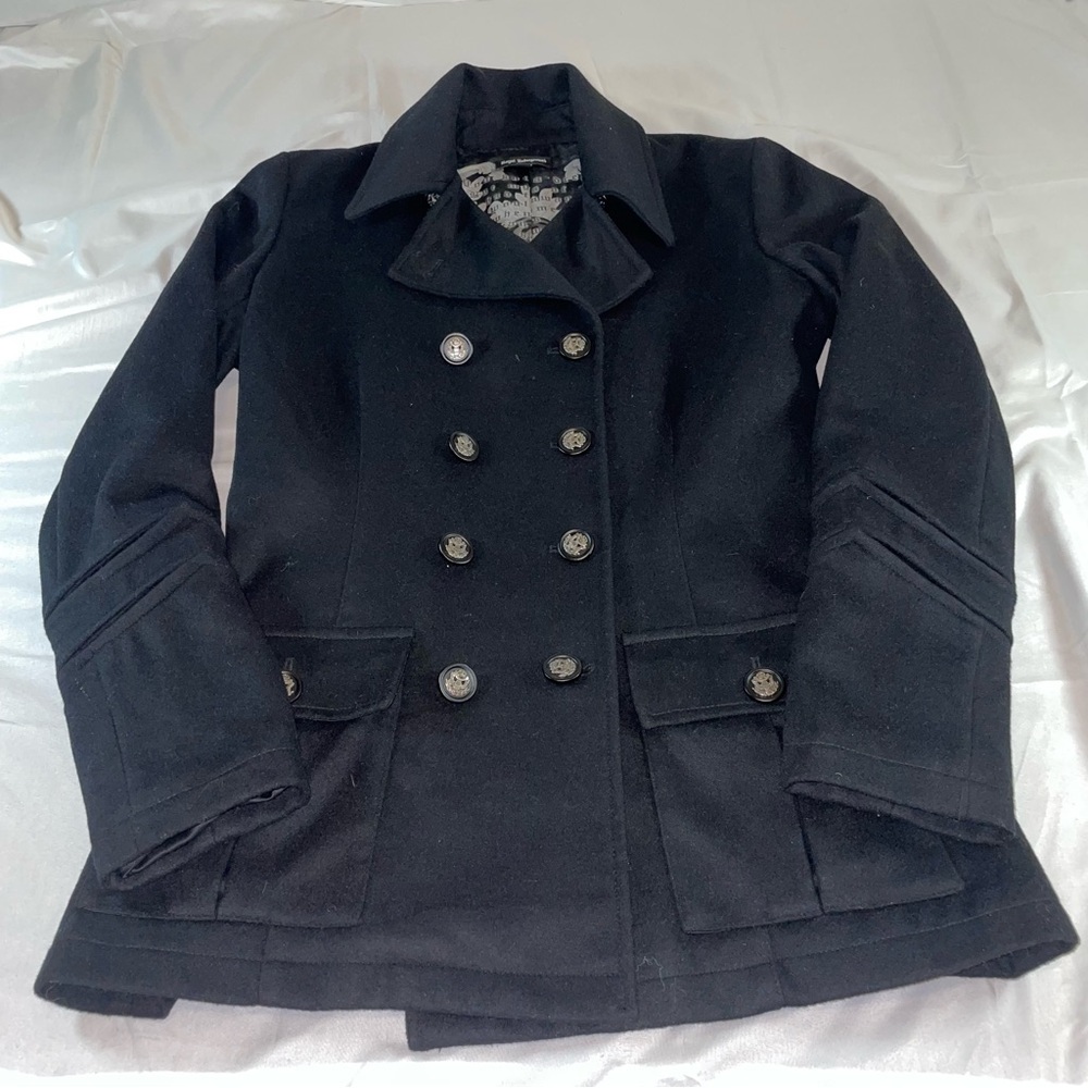 Royal Underground Classic Black Pea Coat